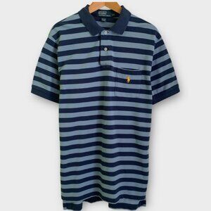 Polo by Ralph Lauren Navy and Light Blue Striped Shirt